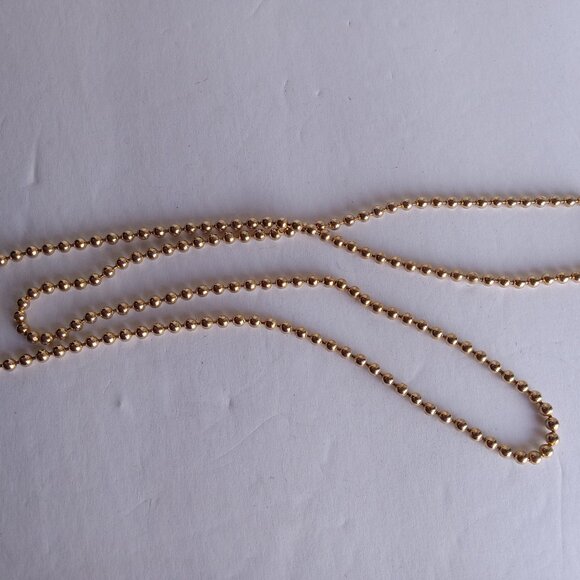 Extra Long Gold Tone Ball Chain - Picture 2 of 3